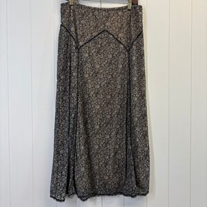 Max Edition Women Y2K Boho Festival Maxi Slip Skirt Size L Whimsigoth Artsy Chic